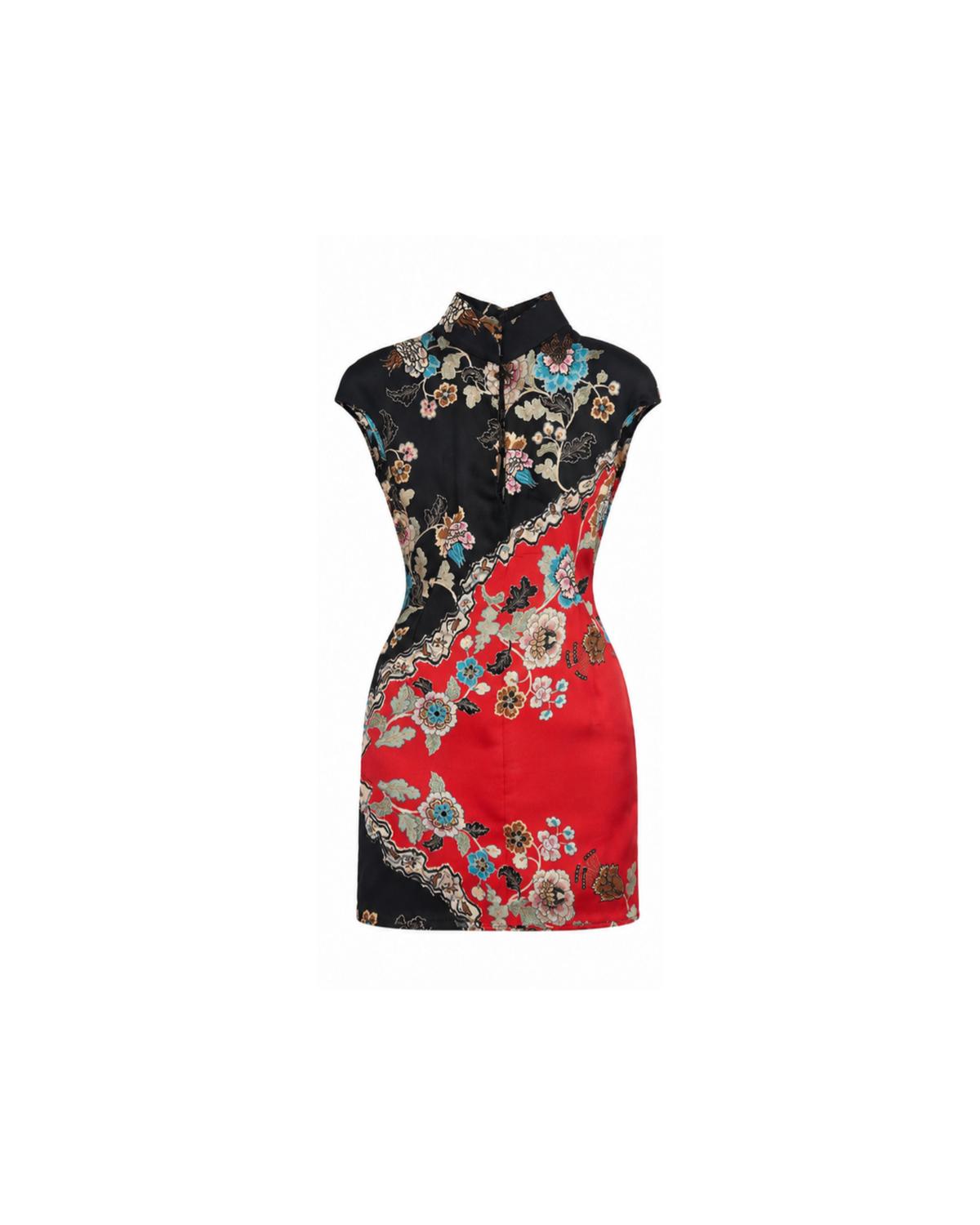 Roberto Cavalli 2003 Oriental Print Silk Dress