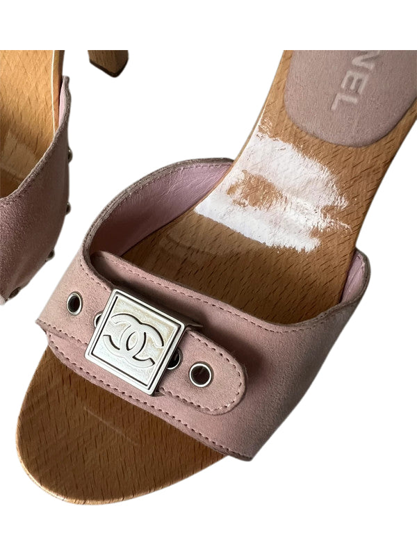 Chanel Thick Heeled CC Mules