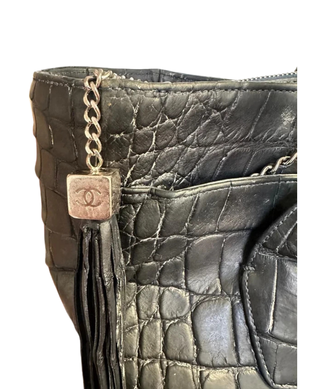 Chanel Crocodile Tote Shopping Bag