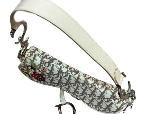 Christian Dior Diorissimo Spring 2005 Flower Monogram Saddle Bag