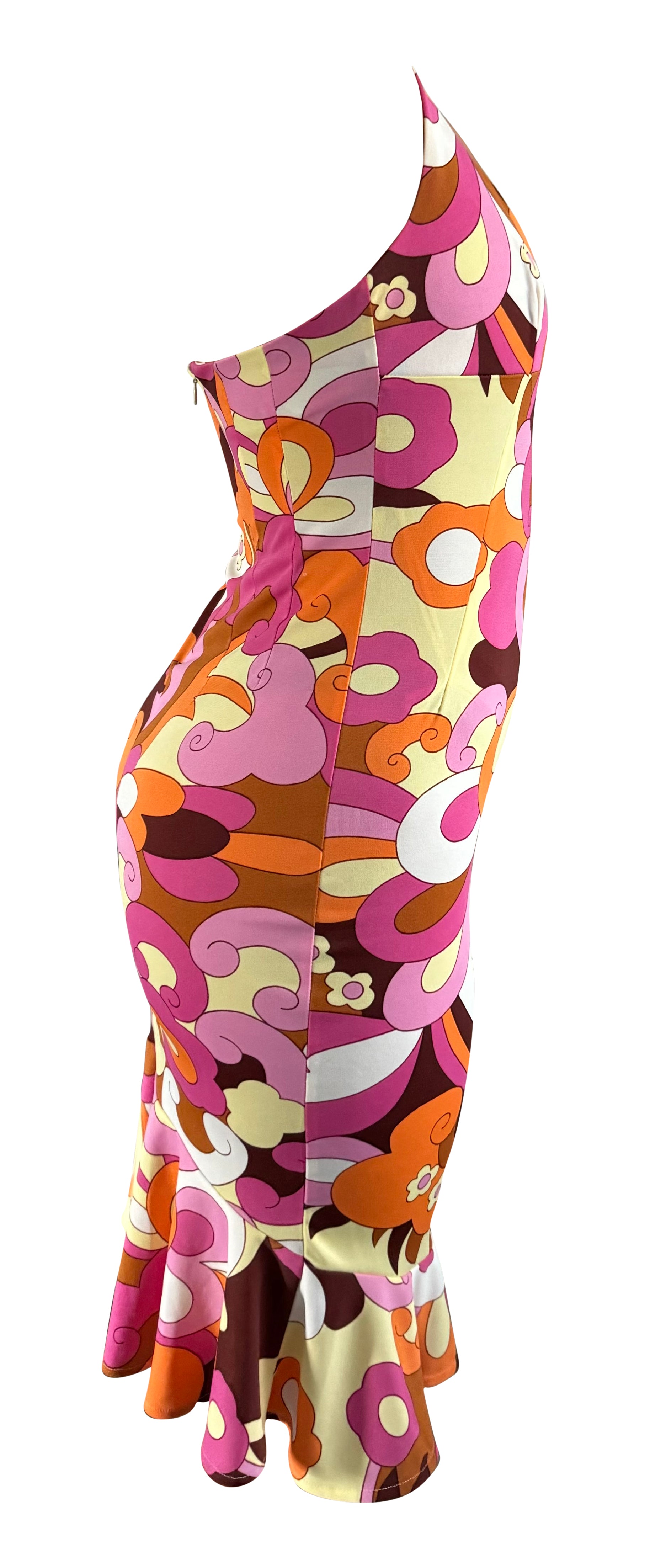 Dolce&Gabbana Floral Print Halter Midi Dress