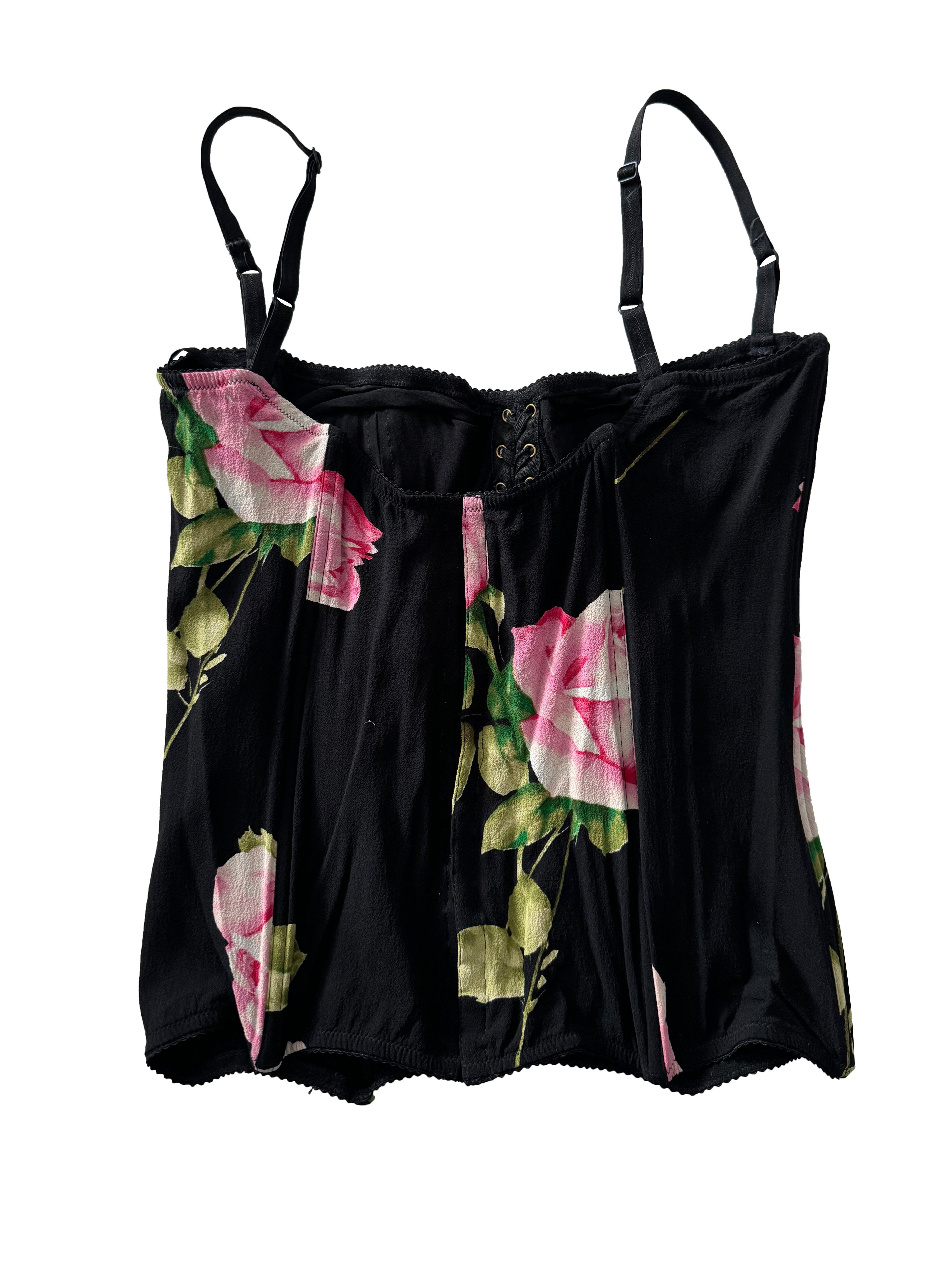 Dolce& Gabbana 2003 Floral Corset Top