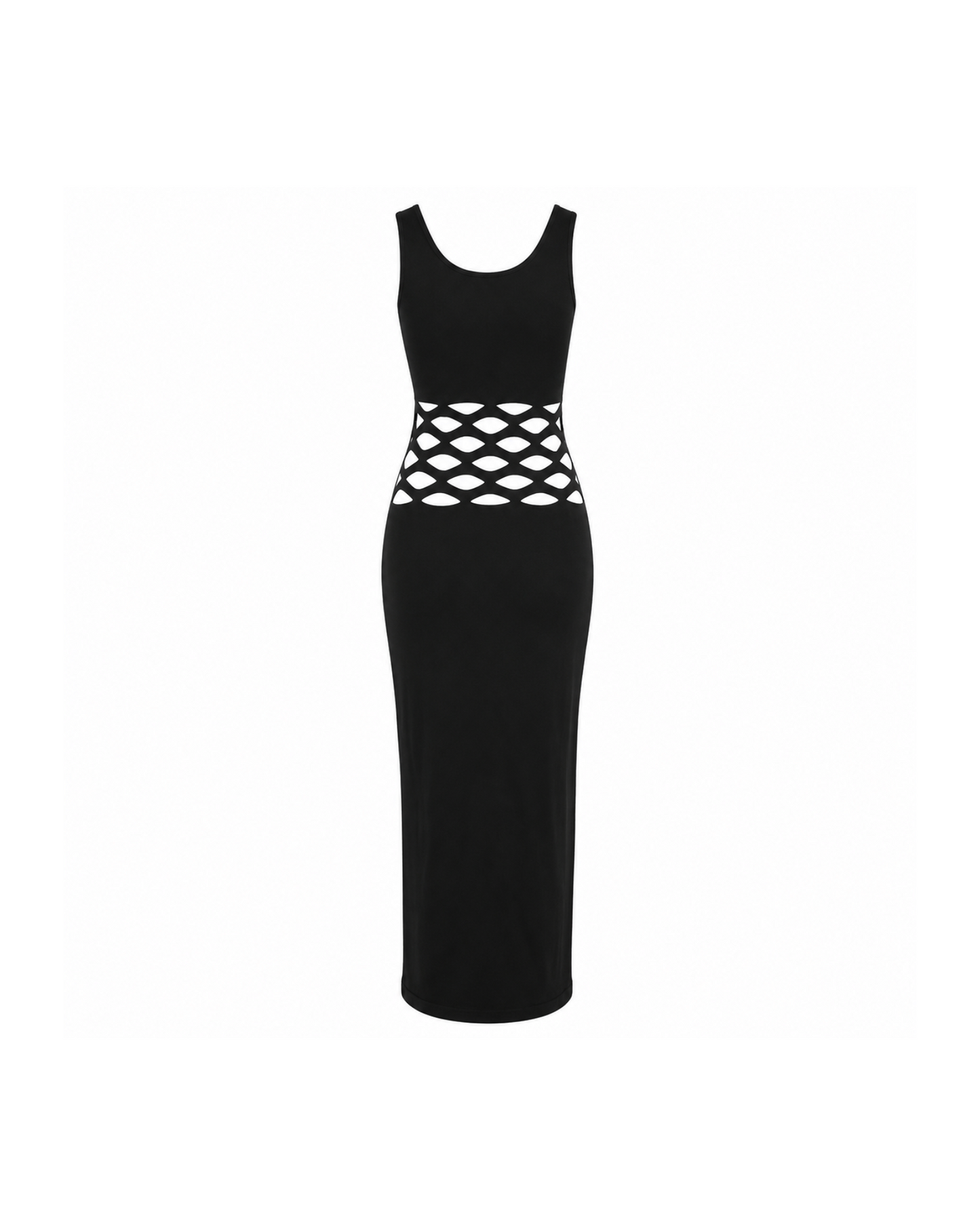 Jean Paul Gaultier Soleil Fishnet Cutout Maxi Dress