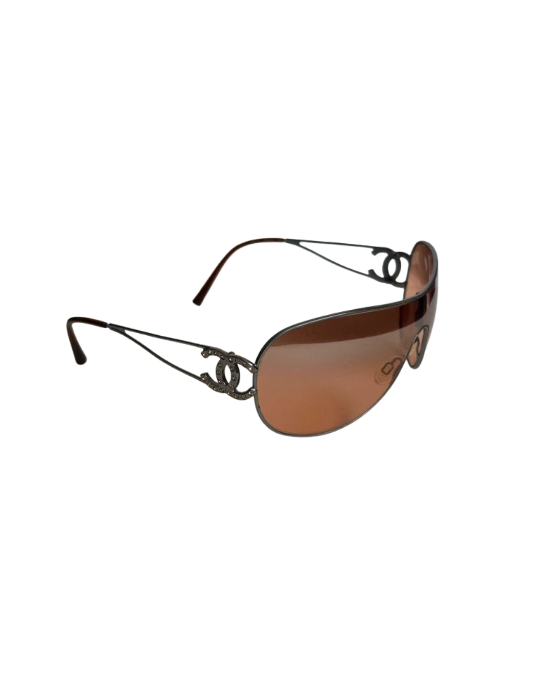Chanel Crystal Logo Aviator Sunglasses