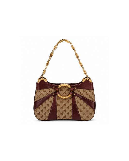 Gucci By Tom Ford Dionysus Purple Monogram Gold Handbag