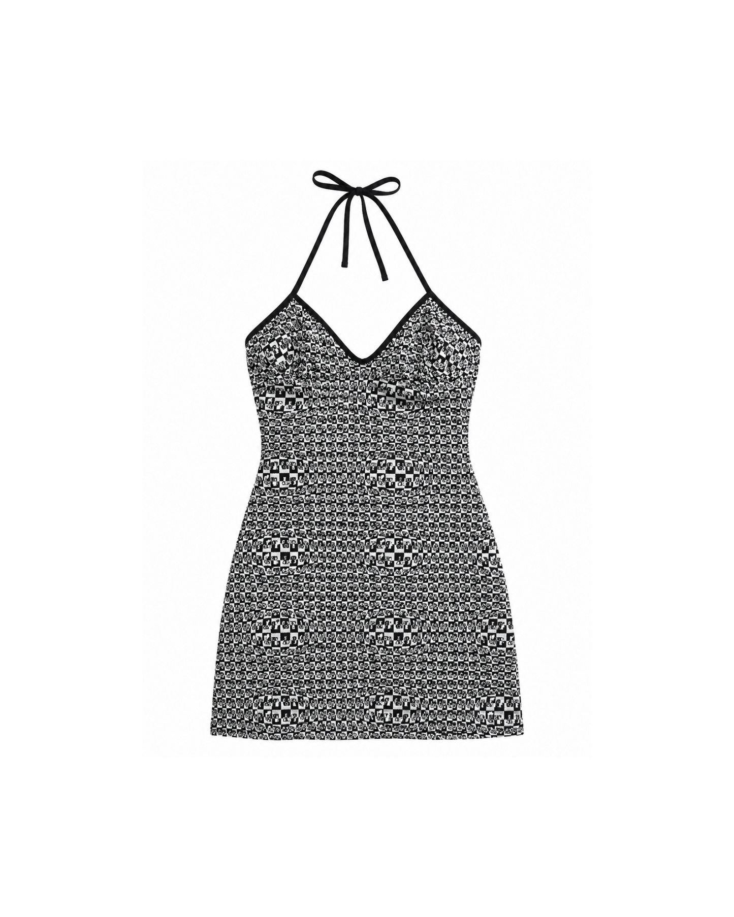Gianfranco Ferre Logo Neckhalter Dress