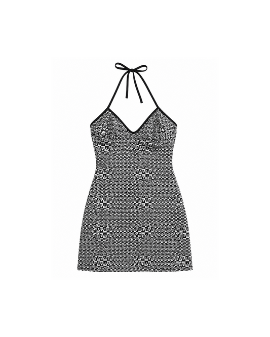 Gianfranco Ferre Logo Neckhalter Dress