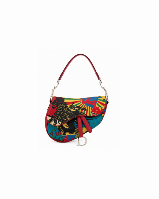 Christian Dior By John Galliano 2001 Rasta Mania Saddle Bag