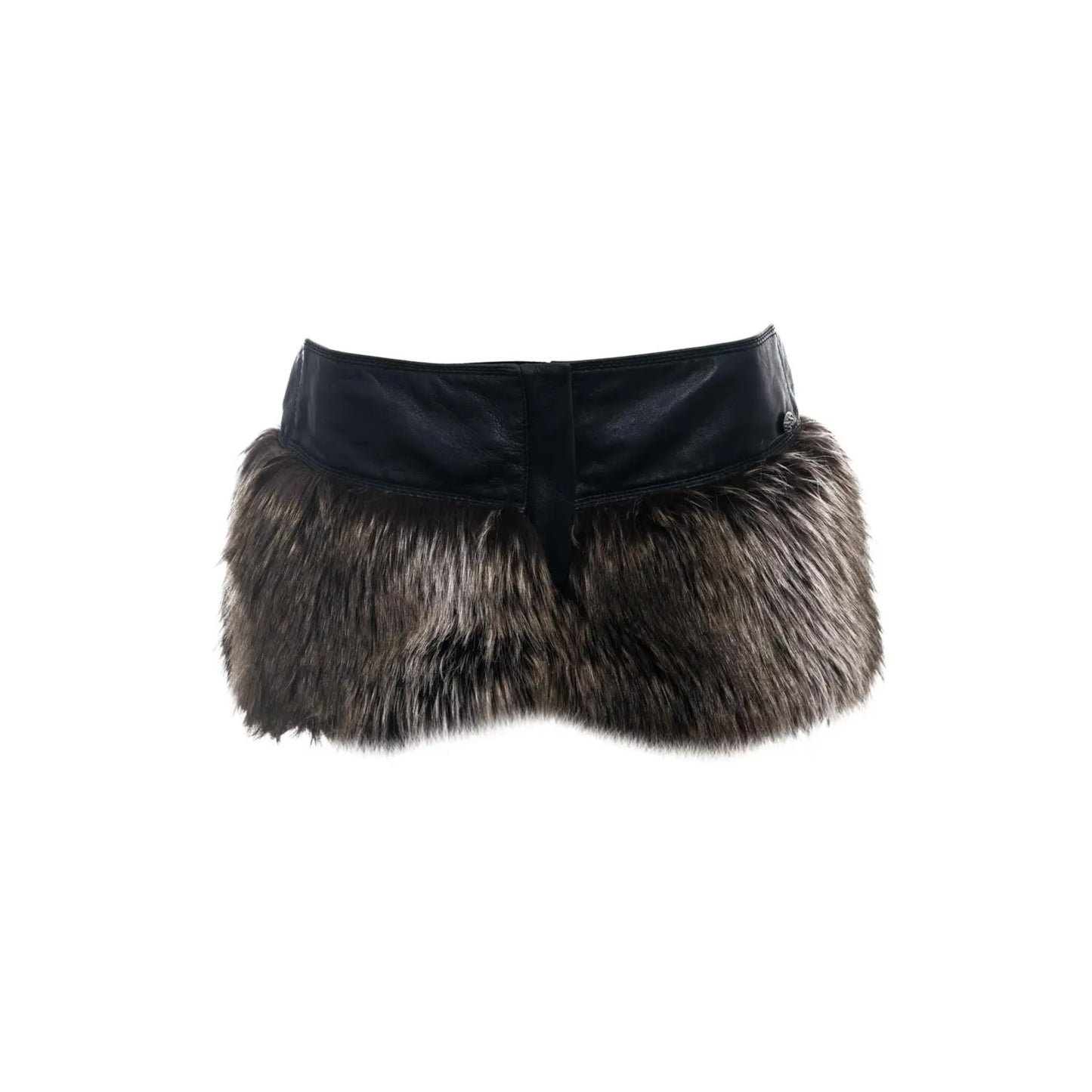 Chanel Karl Lagerfeld 2010 Fur Leather Shorts