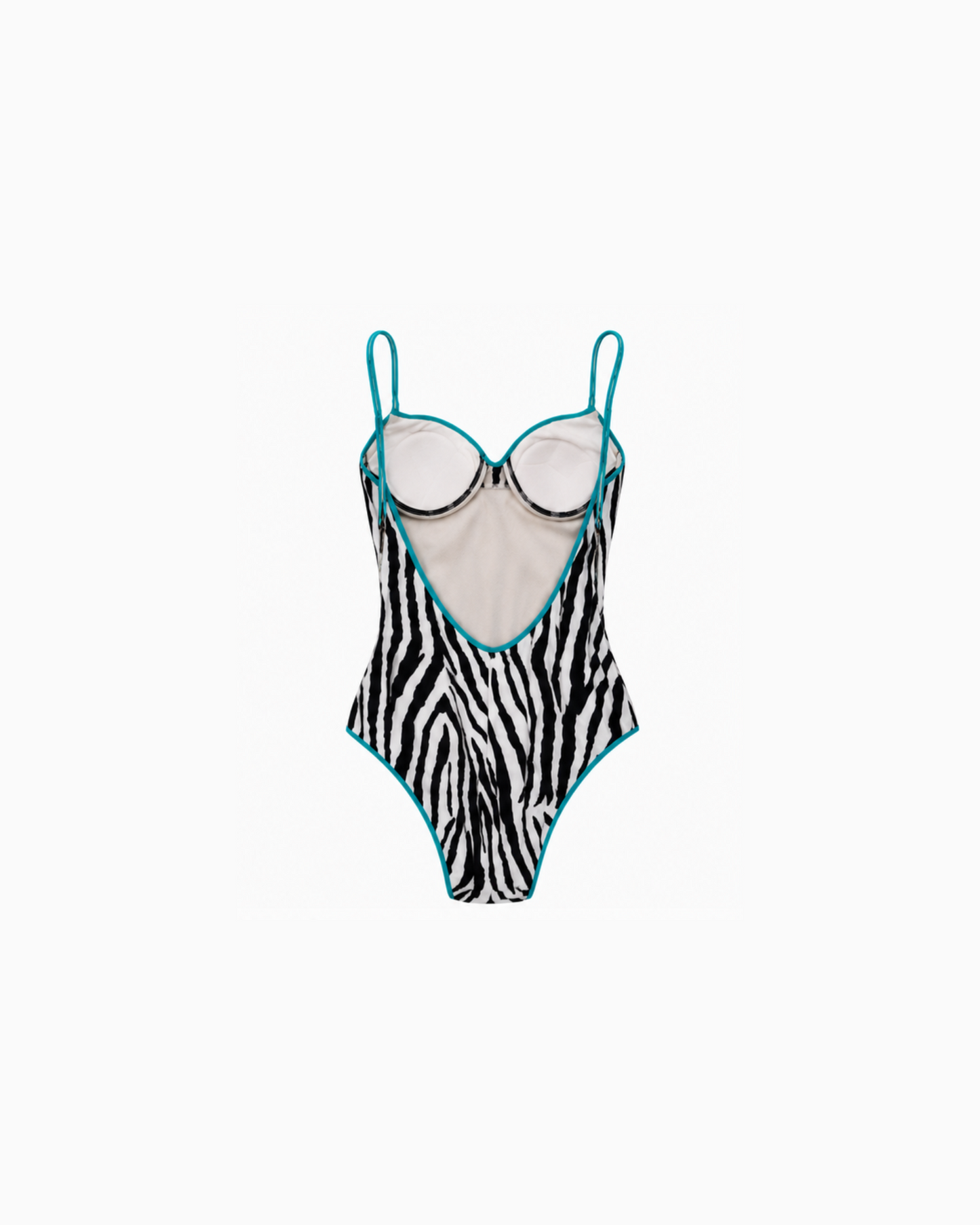 Christian Dior 1990 Zebra Print Low Back Swimsuit