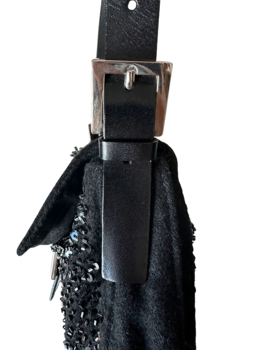 Fendi Sequin Beaded Tassle Baguette Bag