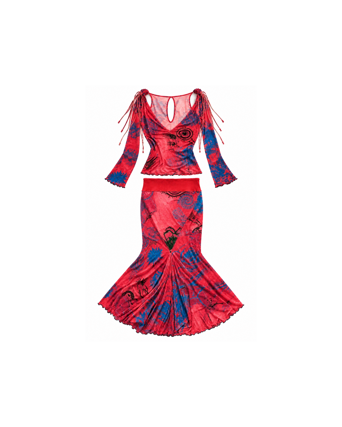 Roberto Cavalli 2000 Tribal Skirt Set