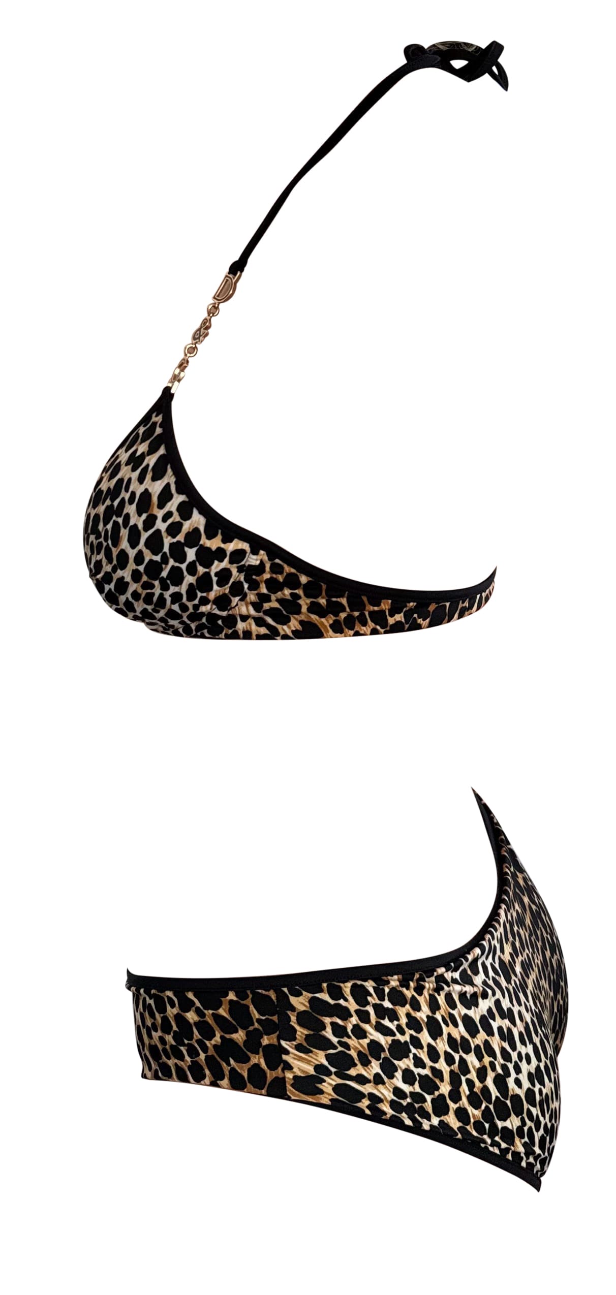 Dolce& Gabbana Leopard Print Bikini Sarong Set