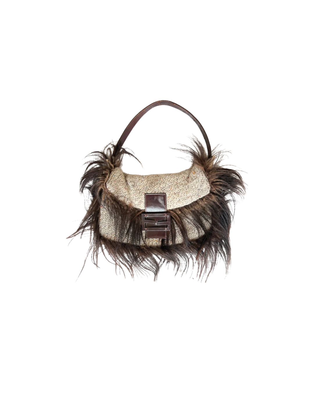 Fendi Goat Hair And Wool 2009 Baguette Bag