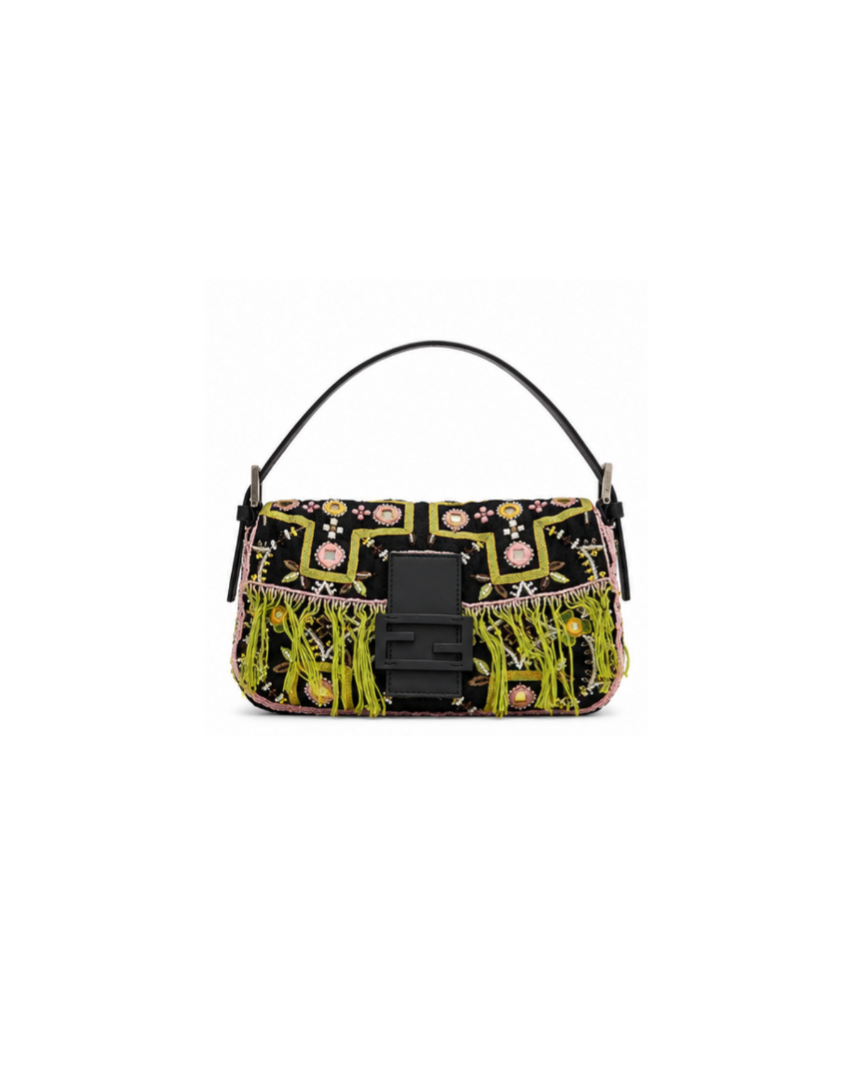 Fendi Beaded Fringe Baguette Bag