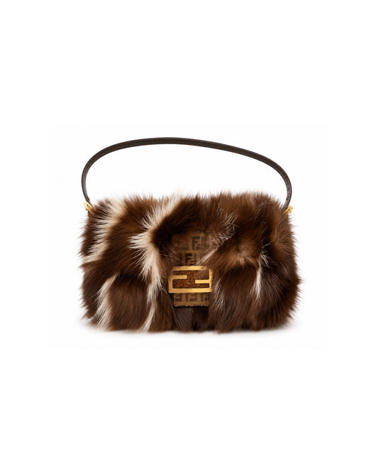 Fendi 2012 Faux Fur Baguette Bag
