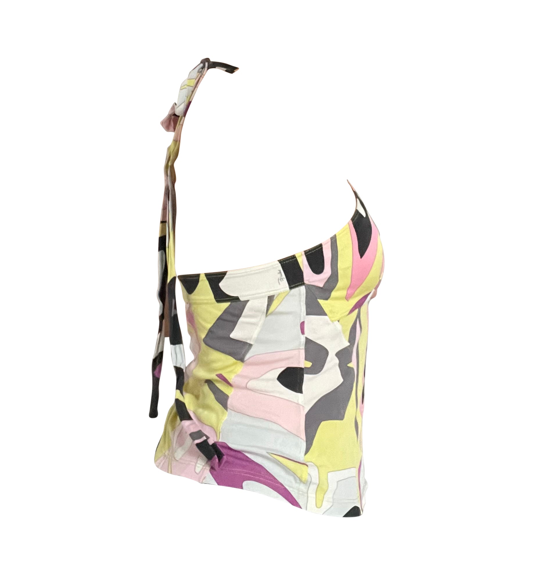 Emilio Pucci Multicolor Neckhalter Top