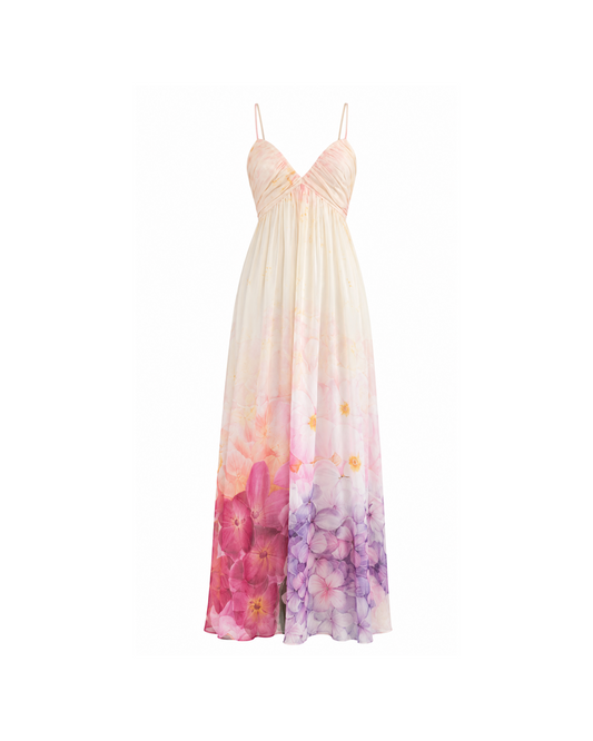 Roberto Cavalli Floral Maxi Silk Dress