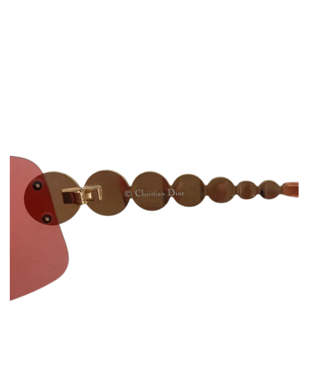 Christian Dior Red And Gold Sunglasses