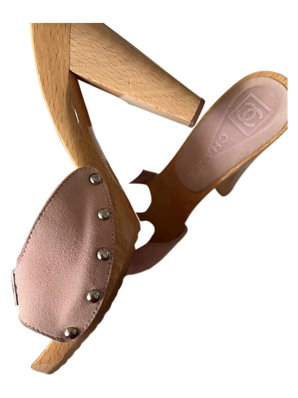 Chanel Thick Heeled CC Mules