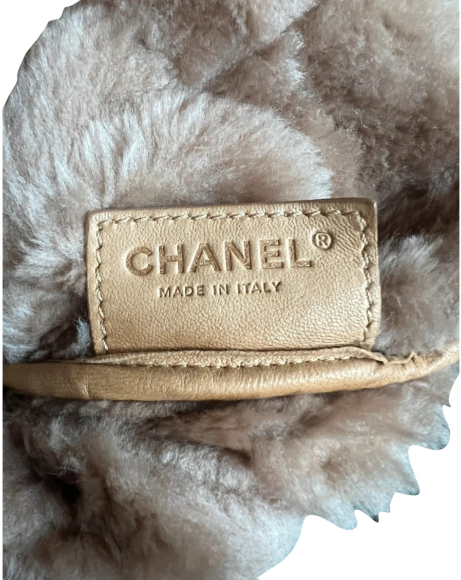 Chanel Shearling Shoulder Bag