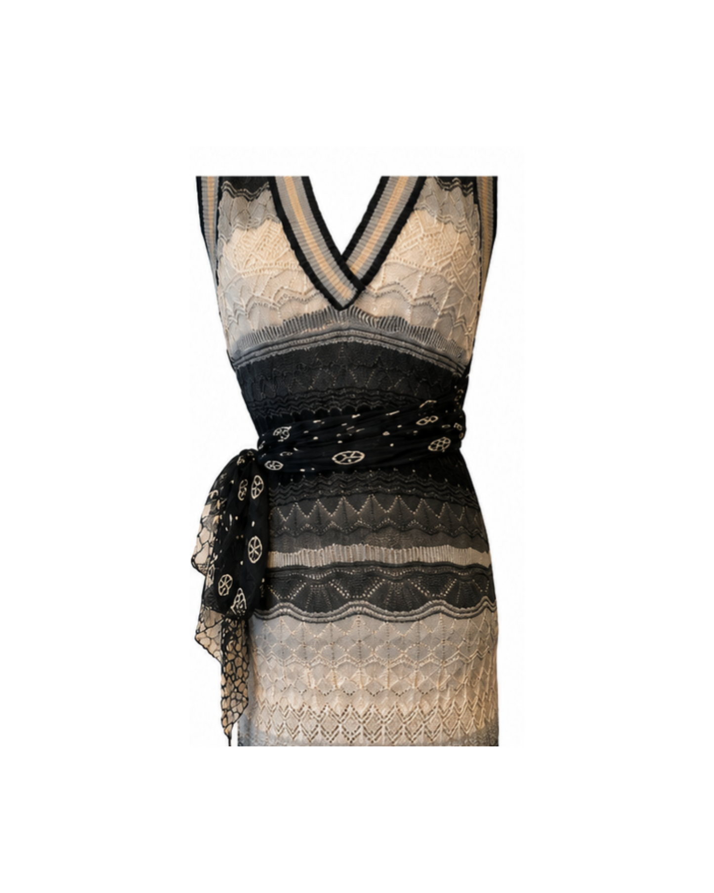 Jean Paul Gaultier 2005 Crochet Wrap Dress