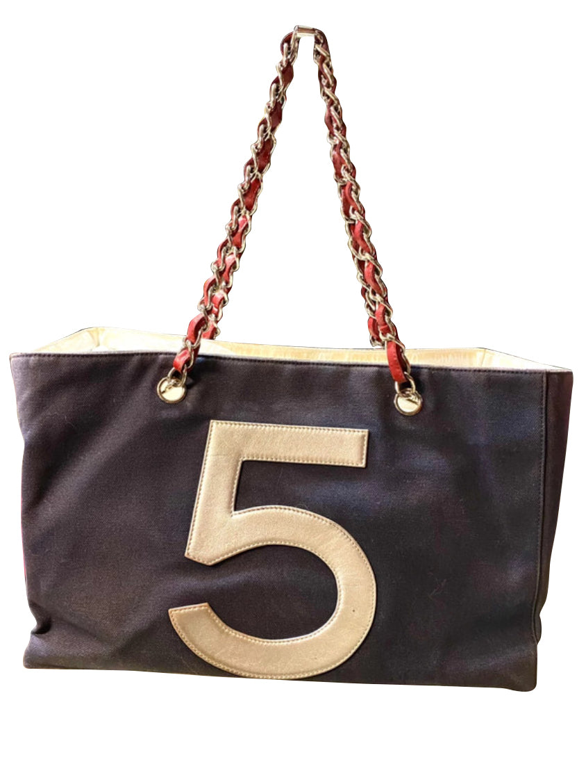 Chanel Grand Shopping Navy Tote Bag