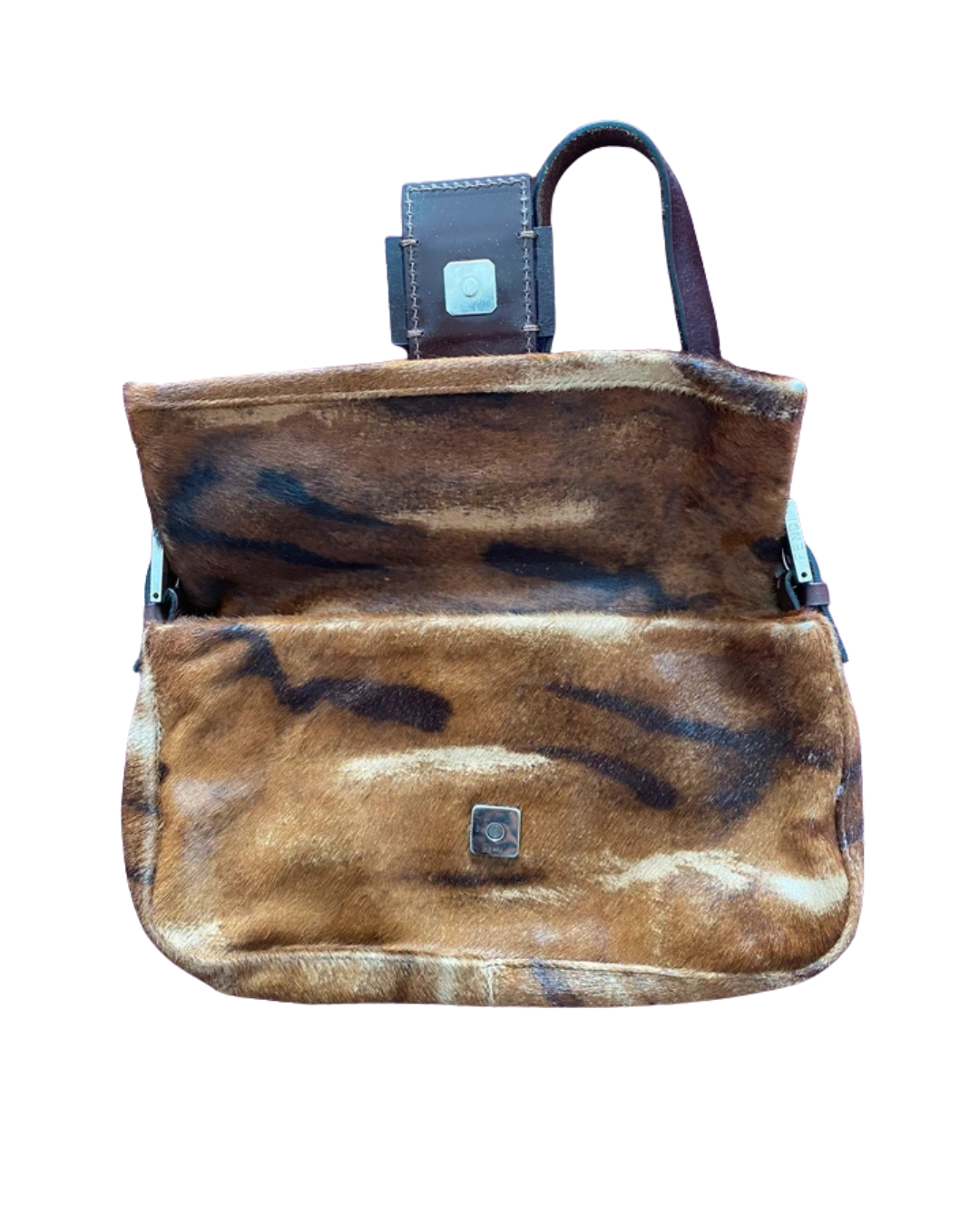 Fendi Pony Hair Brown Baguette Bag