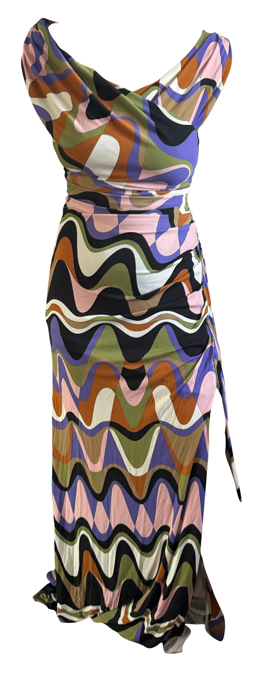 Emilio Pucci Side Zip Maxi Dress