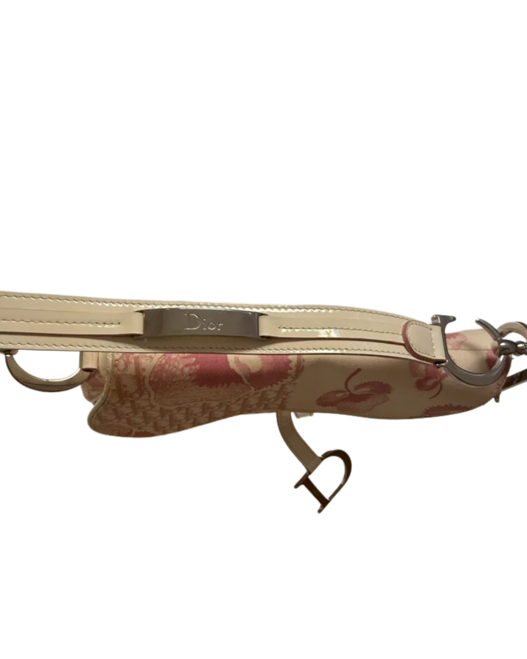Christian Dior 2004 Cherry Blossom Pink Monogram Saddle Bag