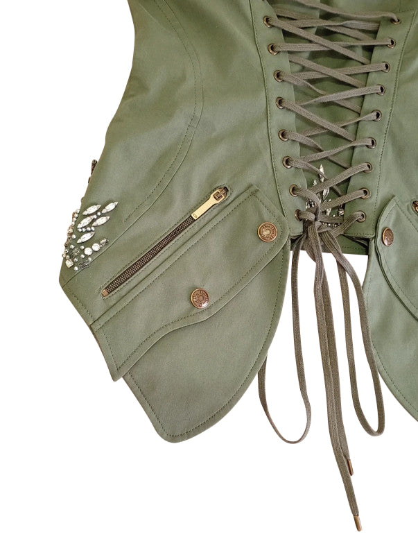 Christian Dior By John Galliano 2003 Embellished Corset Top