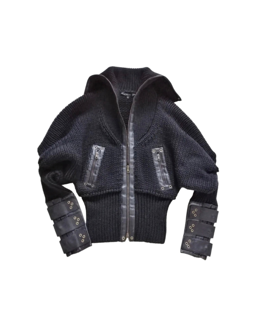Gucci by Tom Ford Knit Leather Jacket