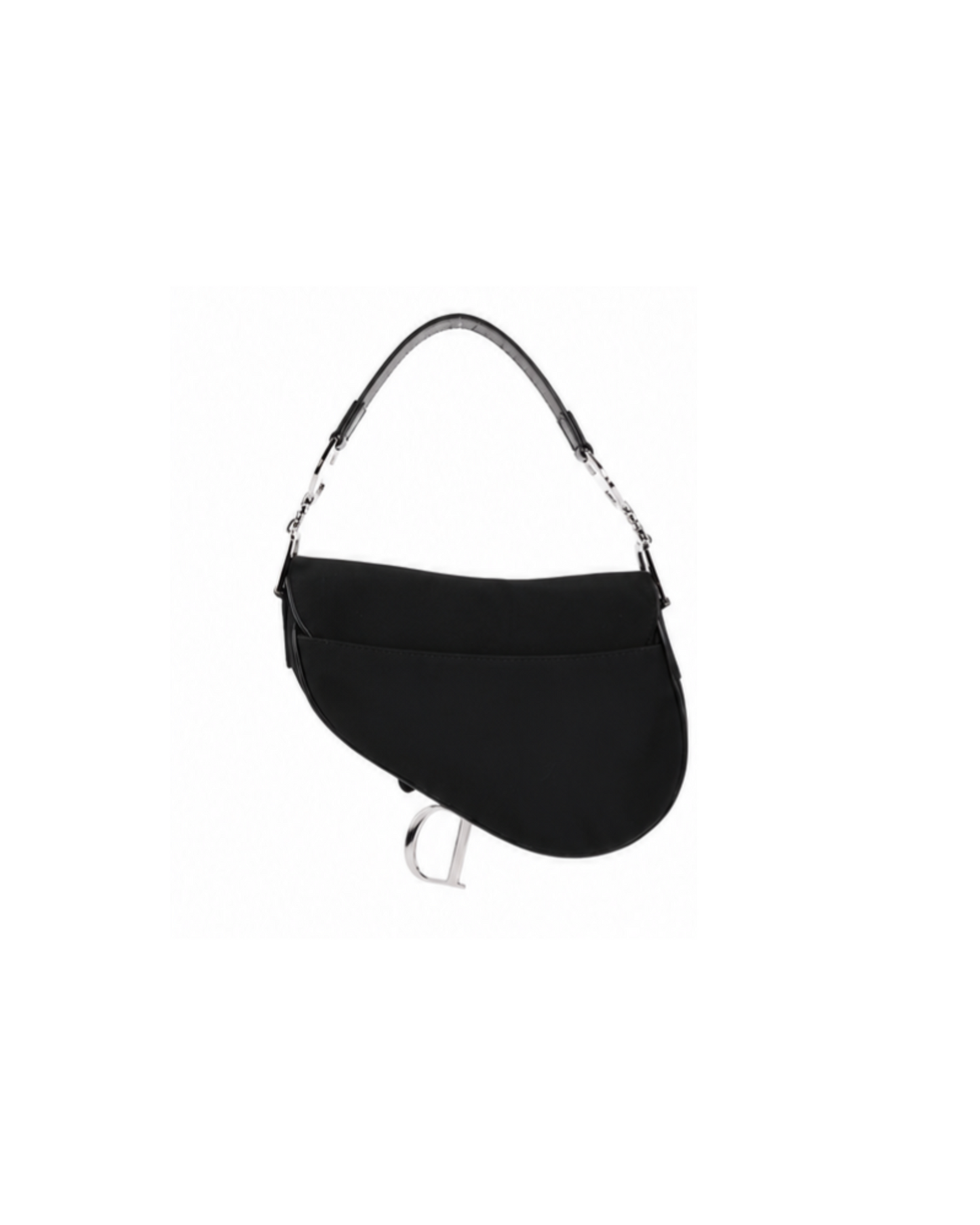 Christian Dior By John Galliano 2003 Patent Canvas Black Saddle Bag