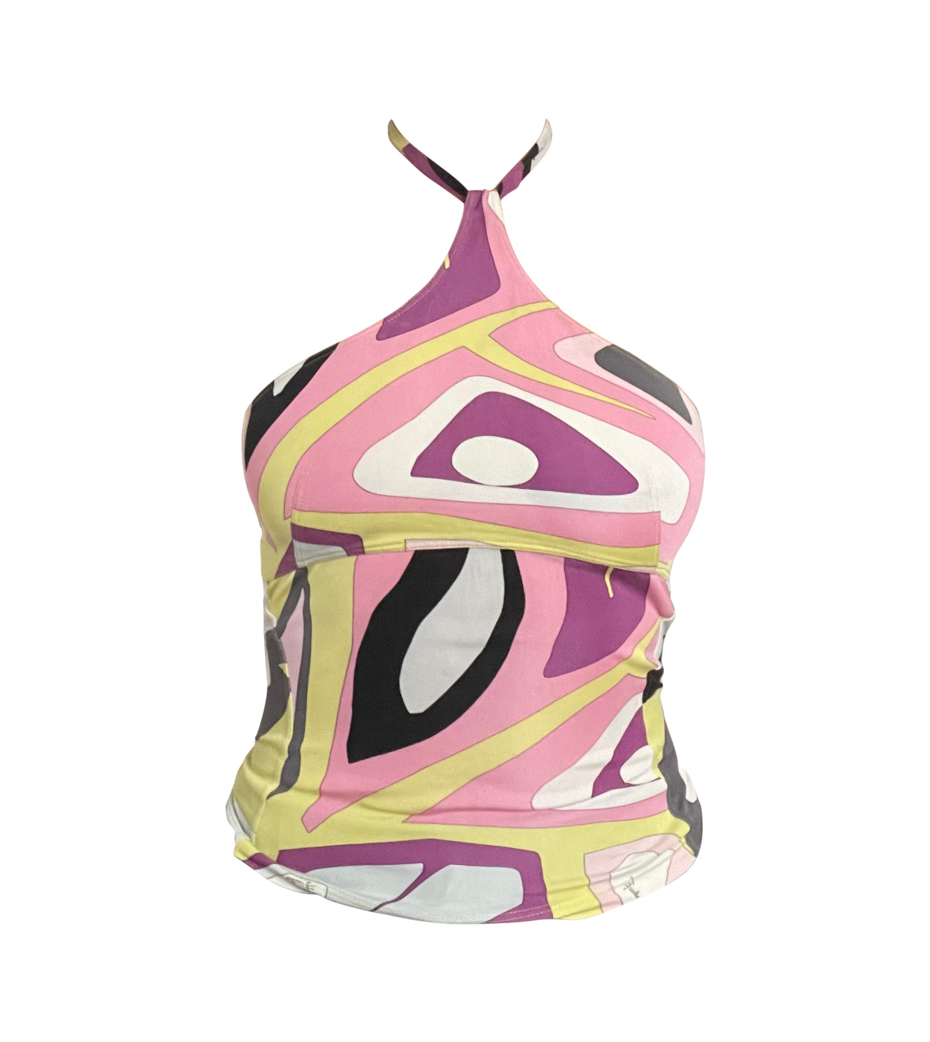 Emilio Pucci Multicolor Neckhalter Top
