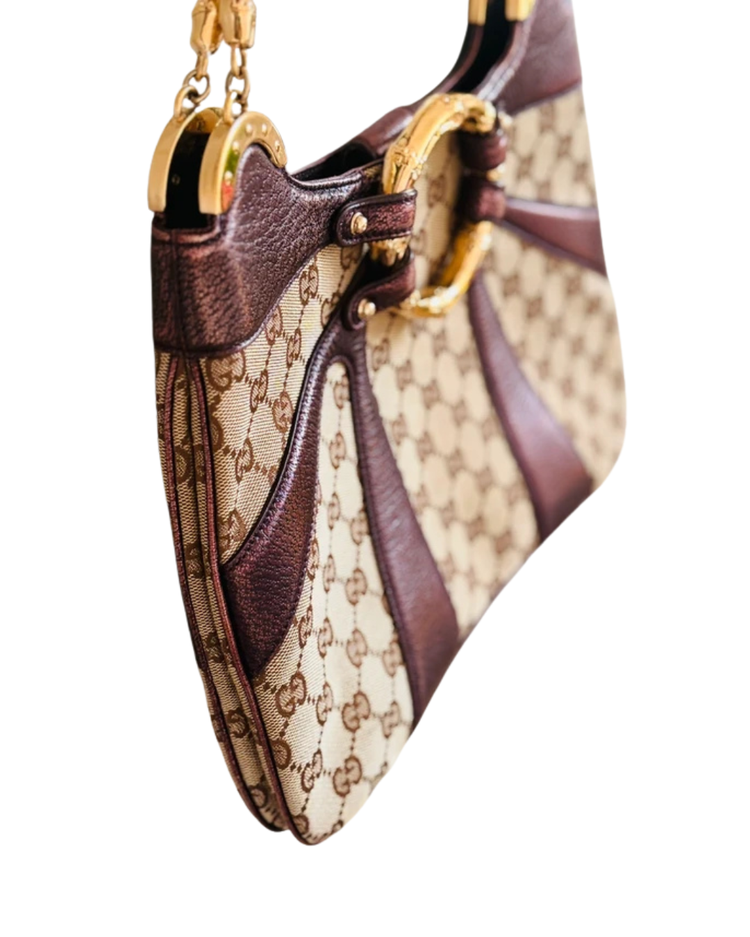 Gucci By Tom Ford Dionysus Purple Monogram Gold Handbag