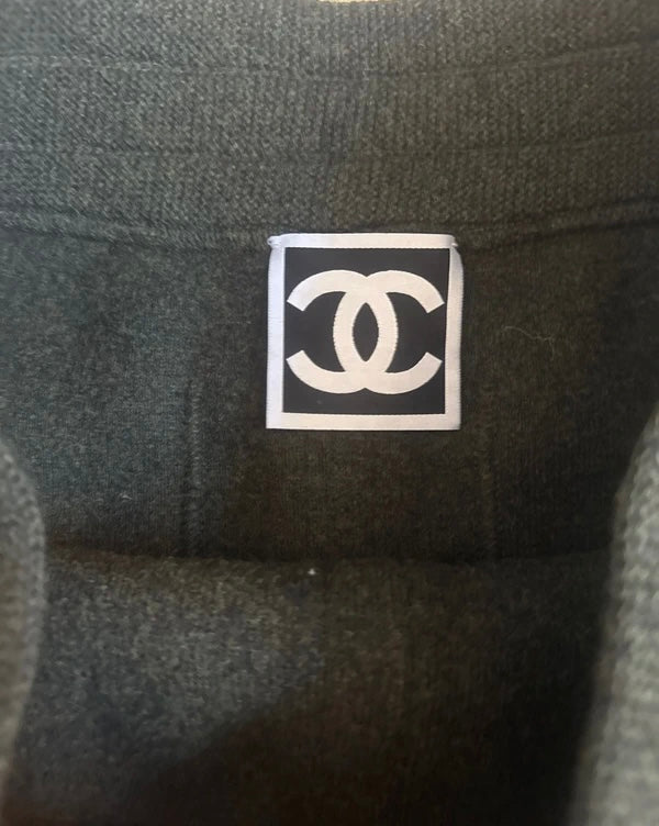 Chanel Wool Mini Logo Skirt