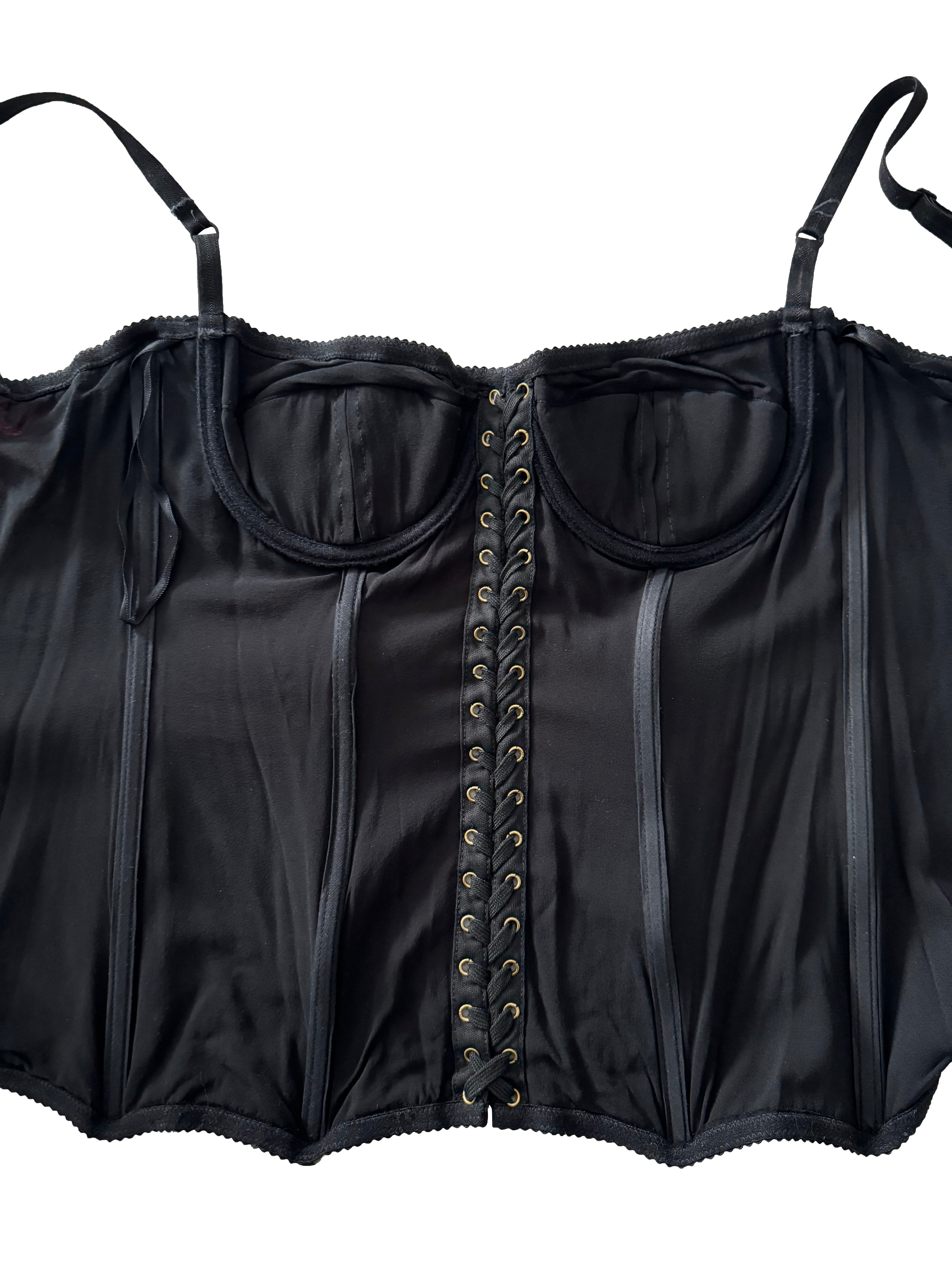 Dolce& Gabbana 2003 Floral Corset Top