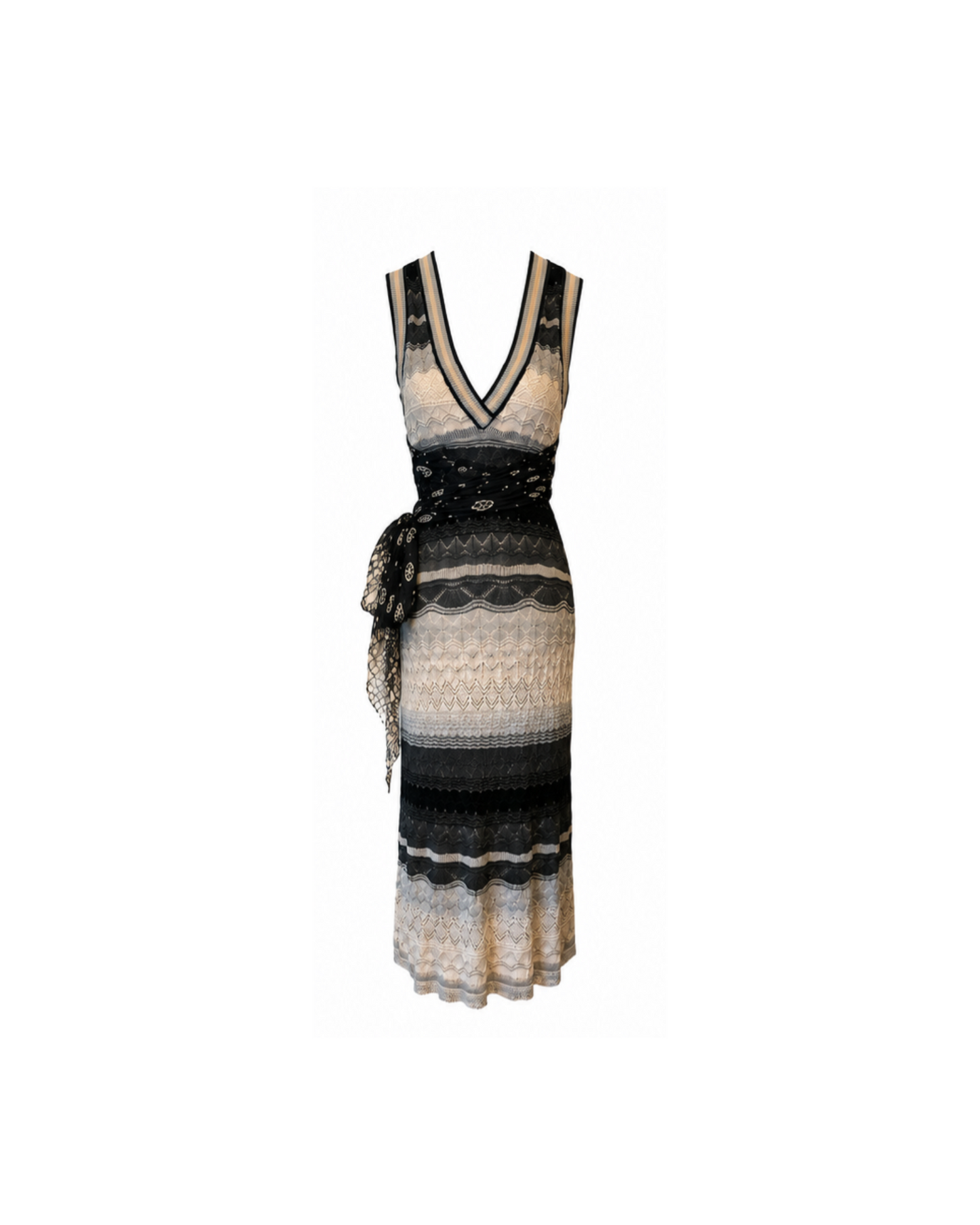 Jean Paul Gaultier 2005 Crochet Wrap Dress