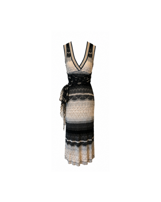 Jean Paul Gaultier 2005 Crochet Wrap Dress