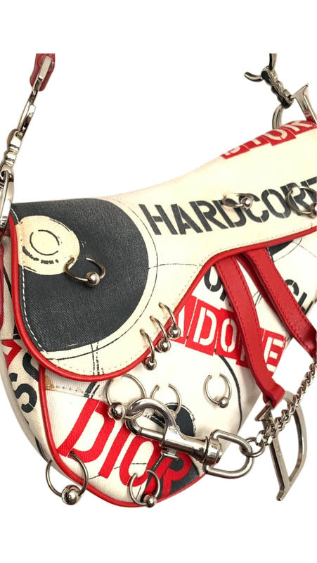Christian Dior John Galliano Hardcore Pierced Saddle Bag