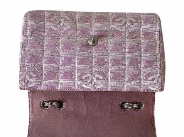Chanel Pink Nylon Medium Flapbag