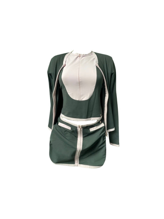 Chanel 2002 Three Piece Skirt, Top& Jacket Set
