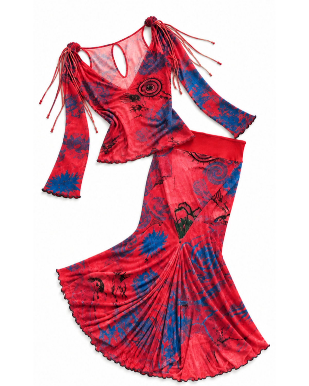 Roberto Cavalli 2000 Tribal Skirt Set