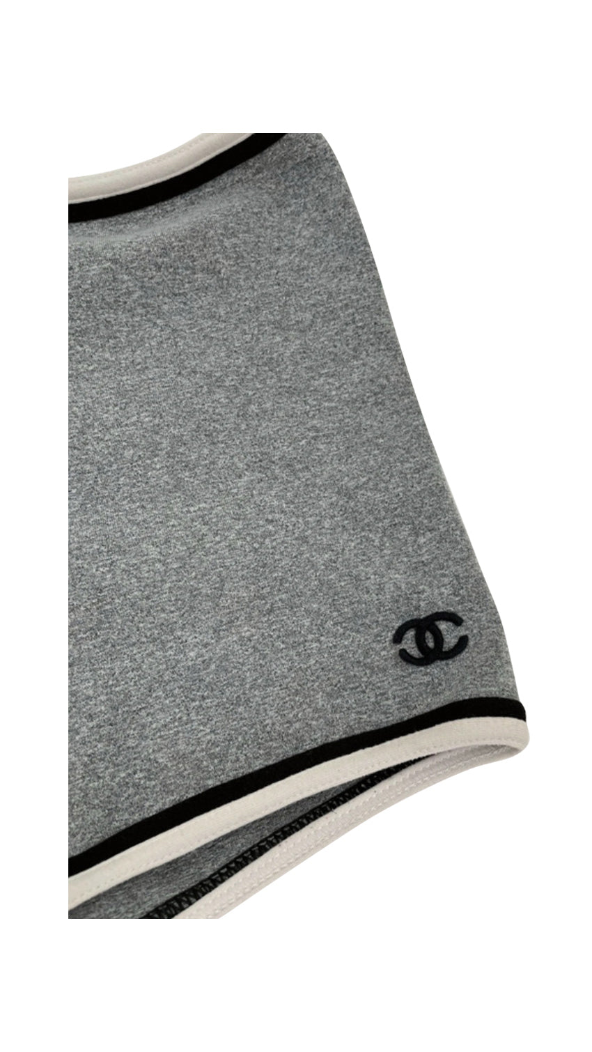 Chanel Spring 1994 Runway Jersey Logo Shorts