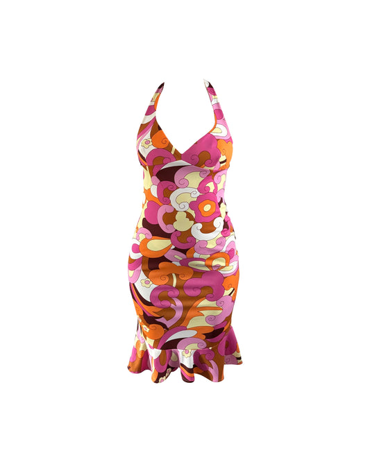 Dolce&Gabbana Floral Print Halter Midi Dress