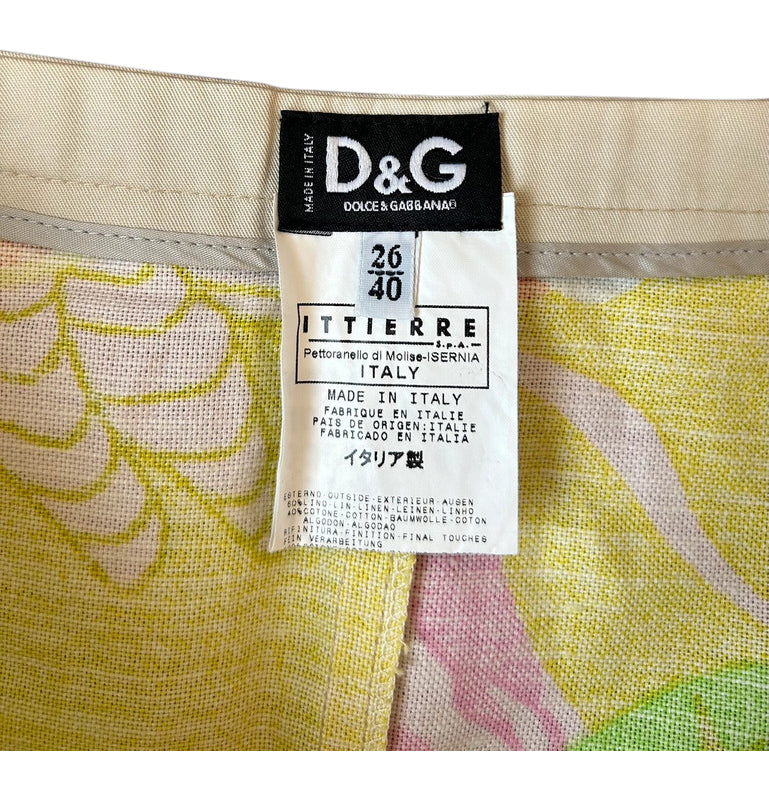 Dolce& Gabbana Green Mini Skirt