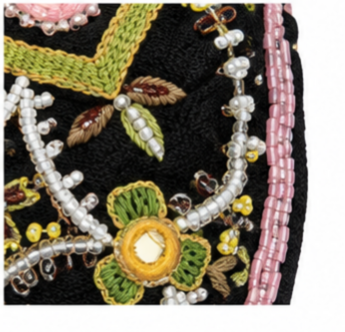 Fendi Beaded Fringe Baguette Bag
