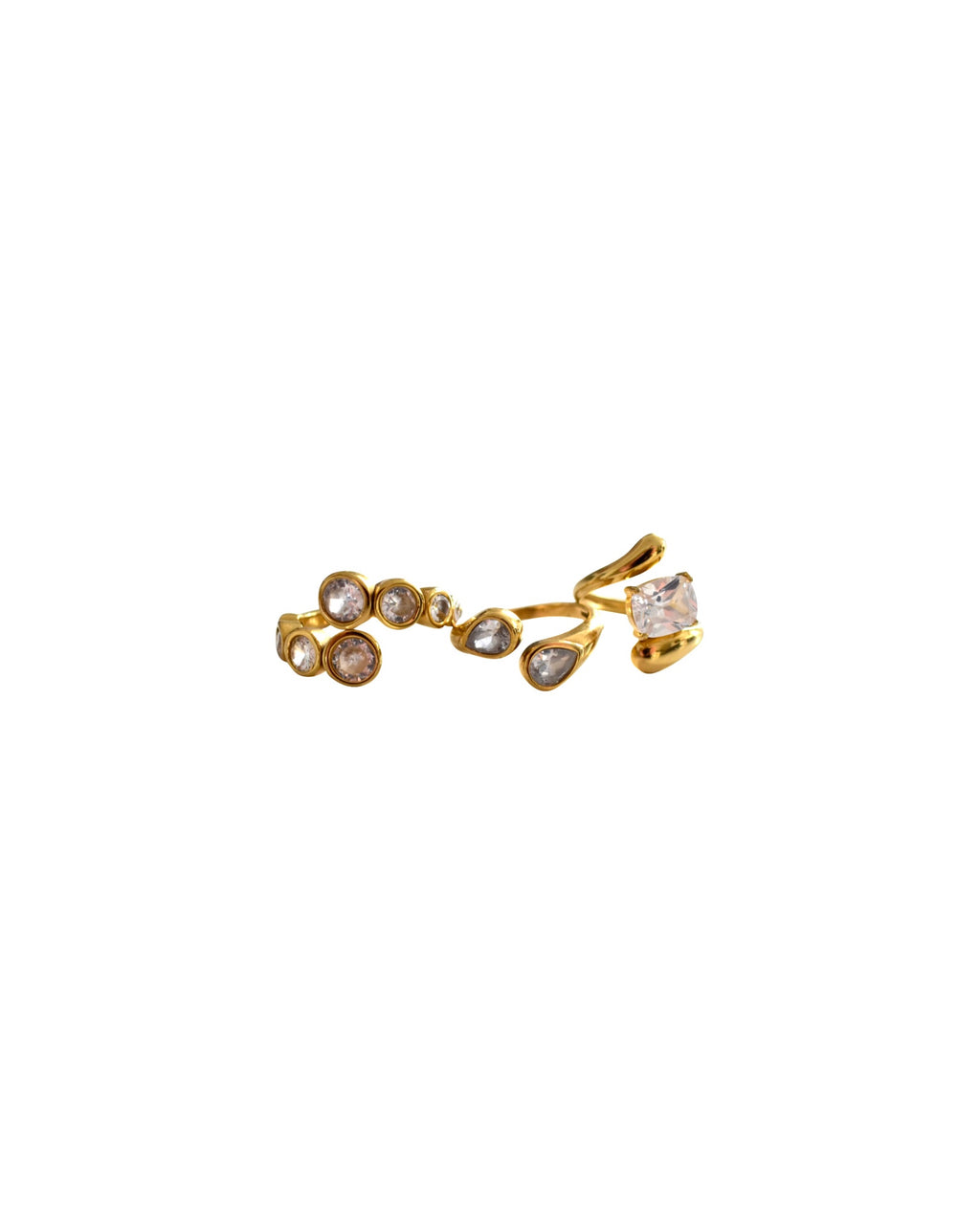 18K GOLD PLATED RING SET