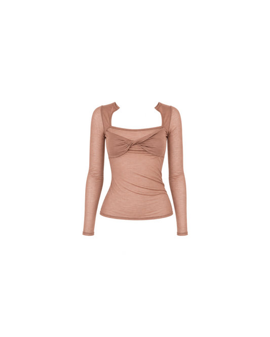 Gucci By Tom Ford 2003 Mesh Twist Longsleeve Top