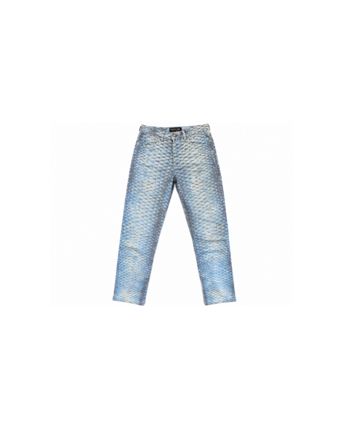 Roberto Cavalli Baby Blue Fish Scale Pants